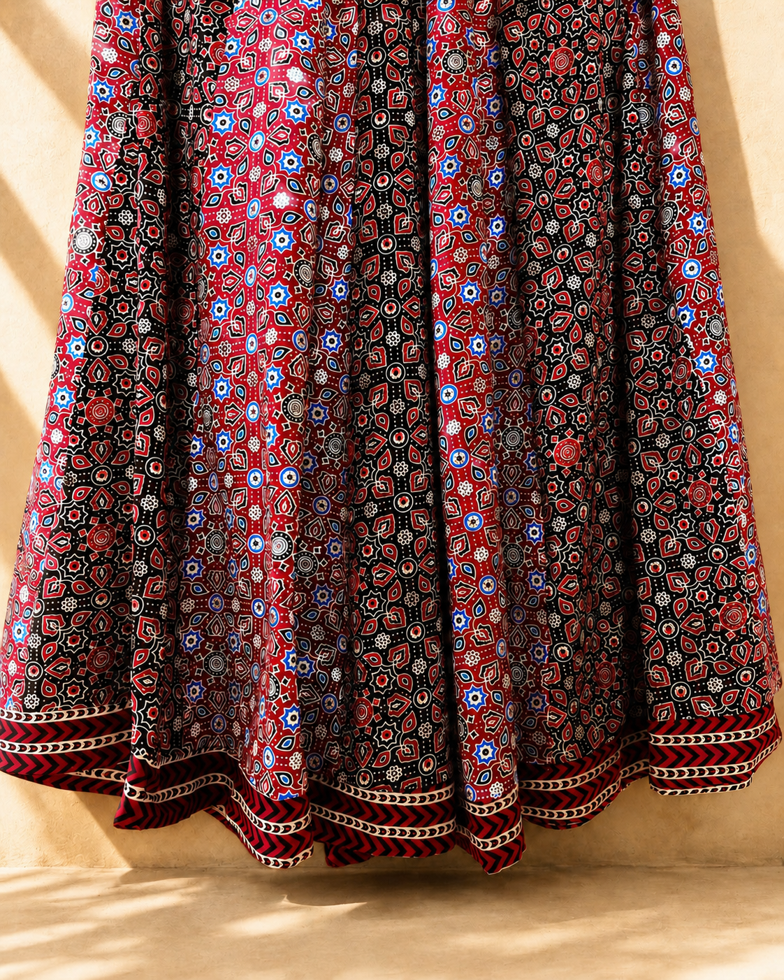 🌻Navrang ~ Noor Ajrakh Skirt and Dupatta Set