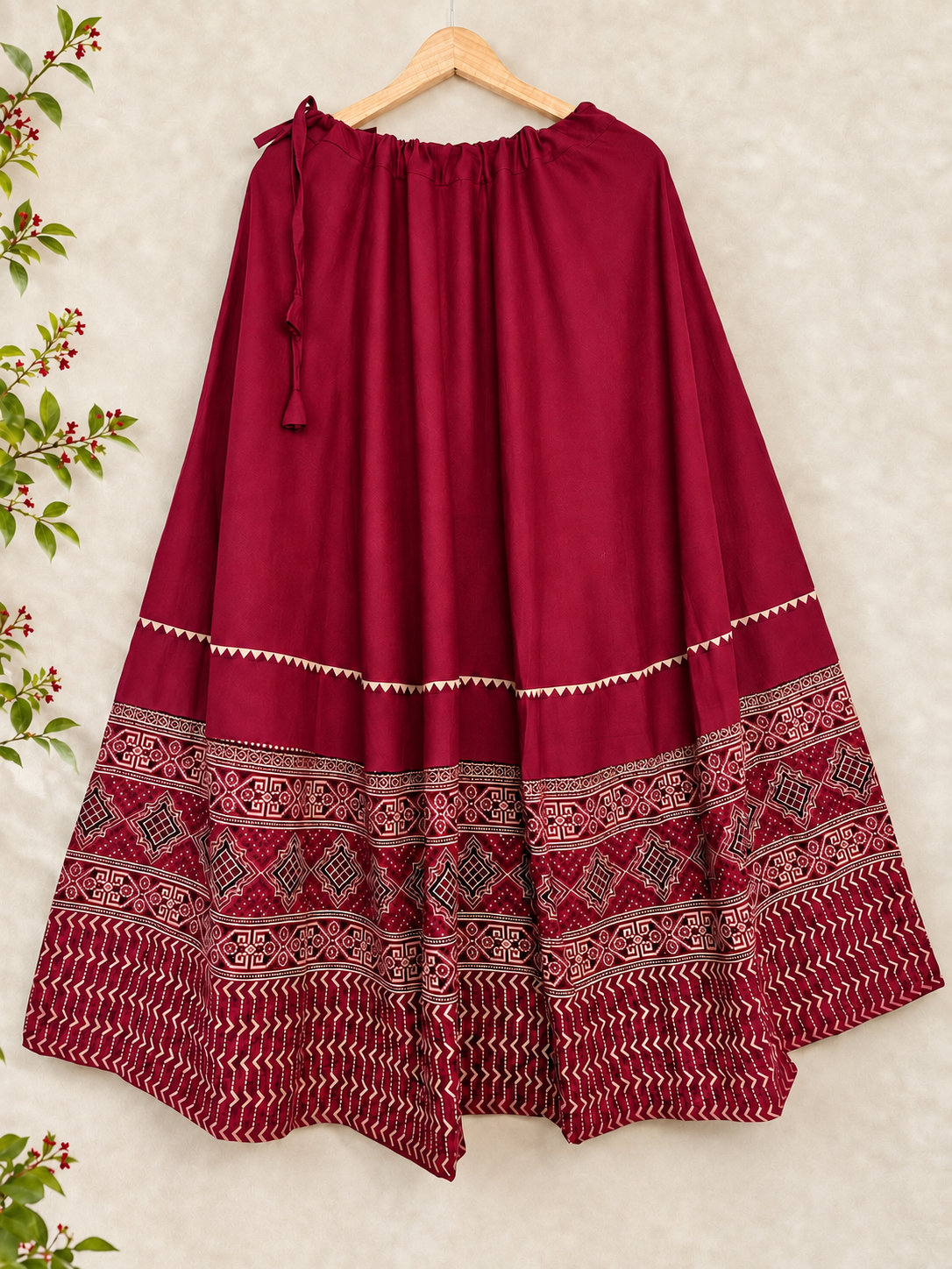 🌺Raasrang ~ Ishani ~ Ajrakh Skirt and Dupatta Set