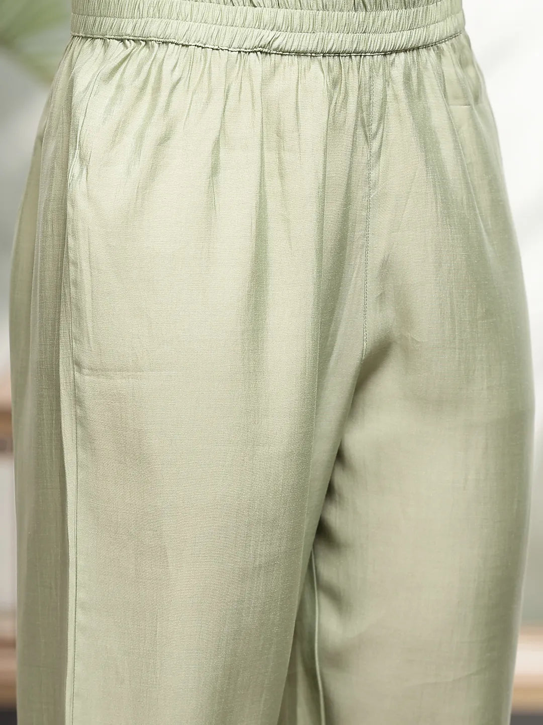 Meher𓂃 ོ☼𓂃Chanderi Silk Suit Sets, Pista Green