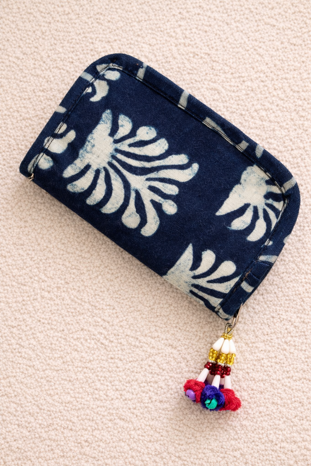 Swadesh ~ Ajrakh Handcrafted Wallets ~ Royal Blue Motif