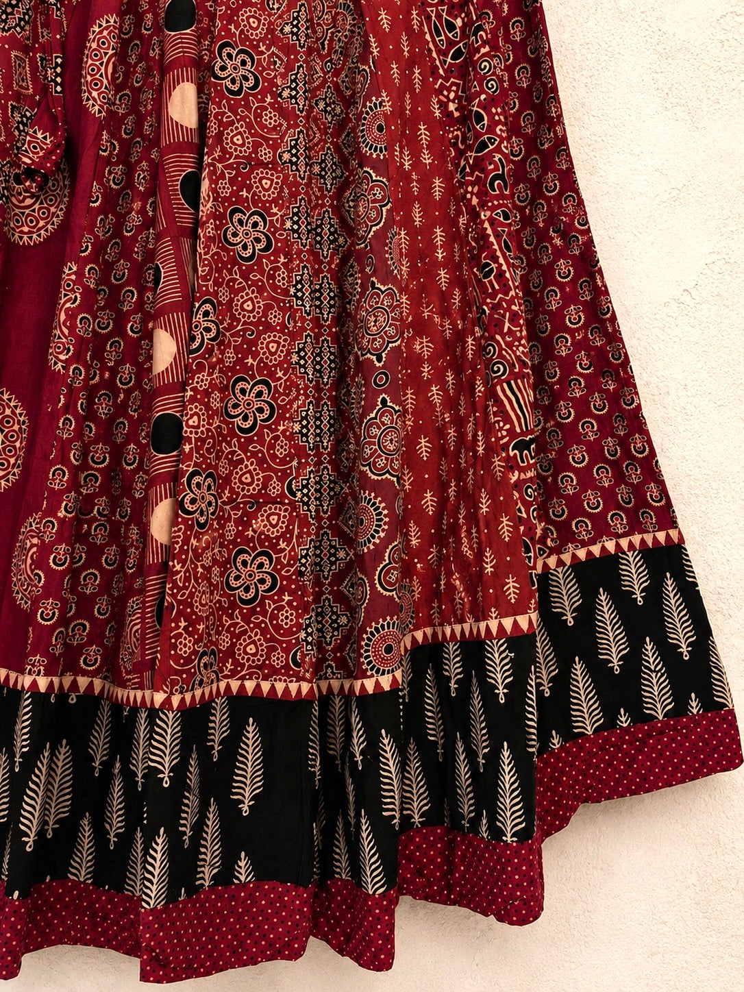 ⚜️ Dharohar ~ Mehrun ~ Ajrakh Long Kali Skirt