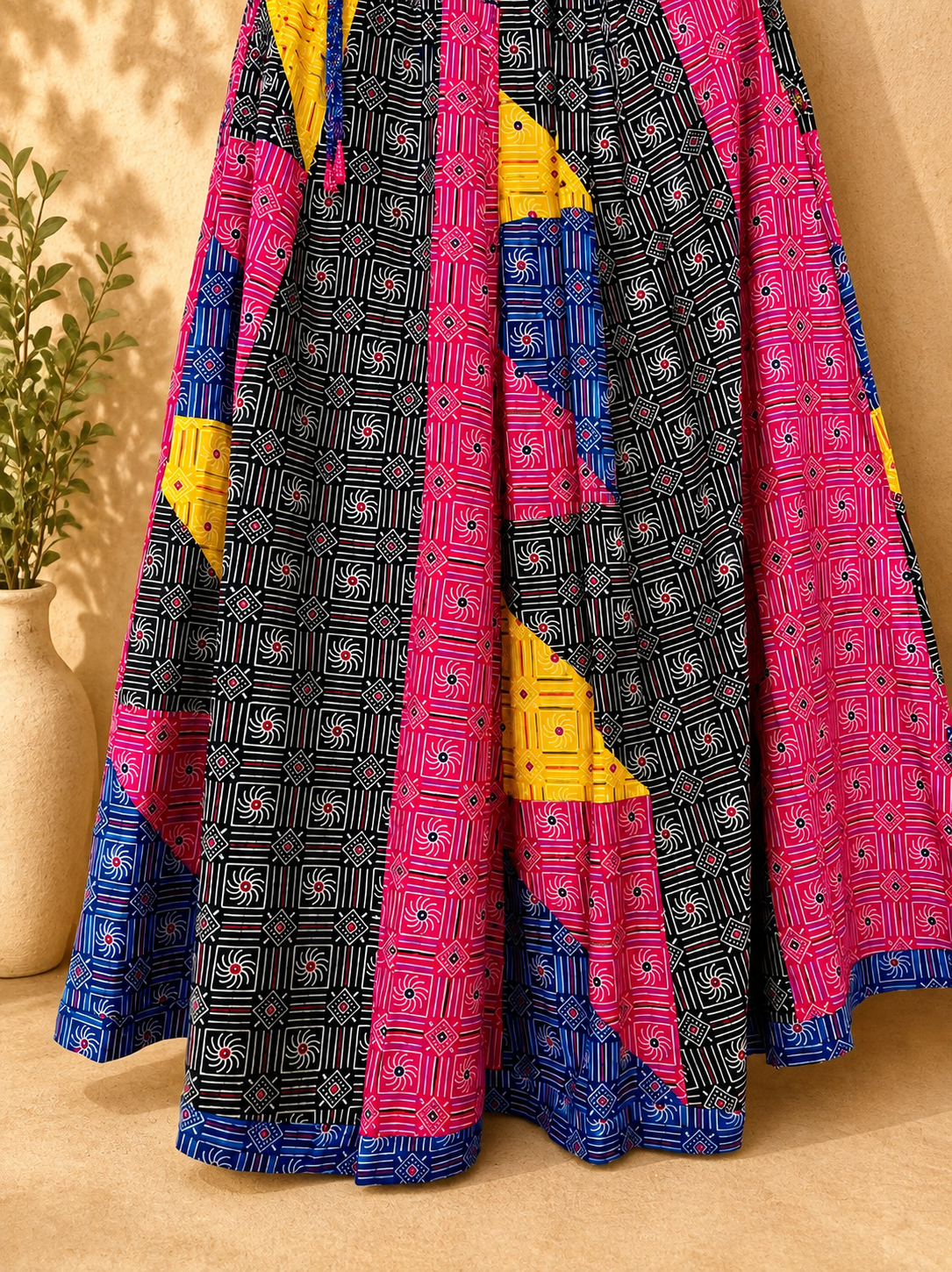 🌻Navrang ~ Leher Handblock Skirt