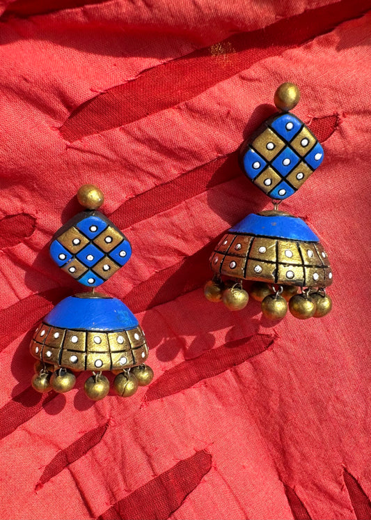 Mati ke Rang ~ Terracotta Jumkis ~ Aqua Blue