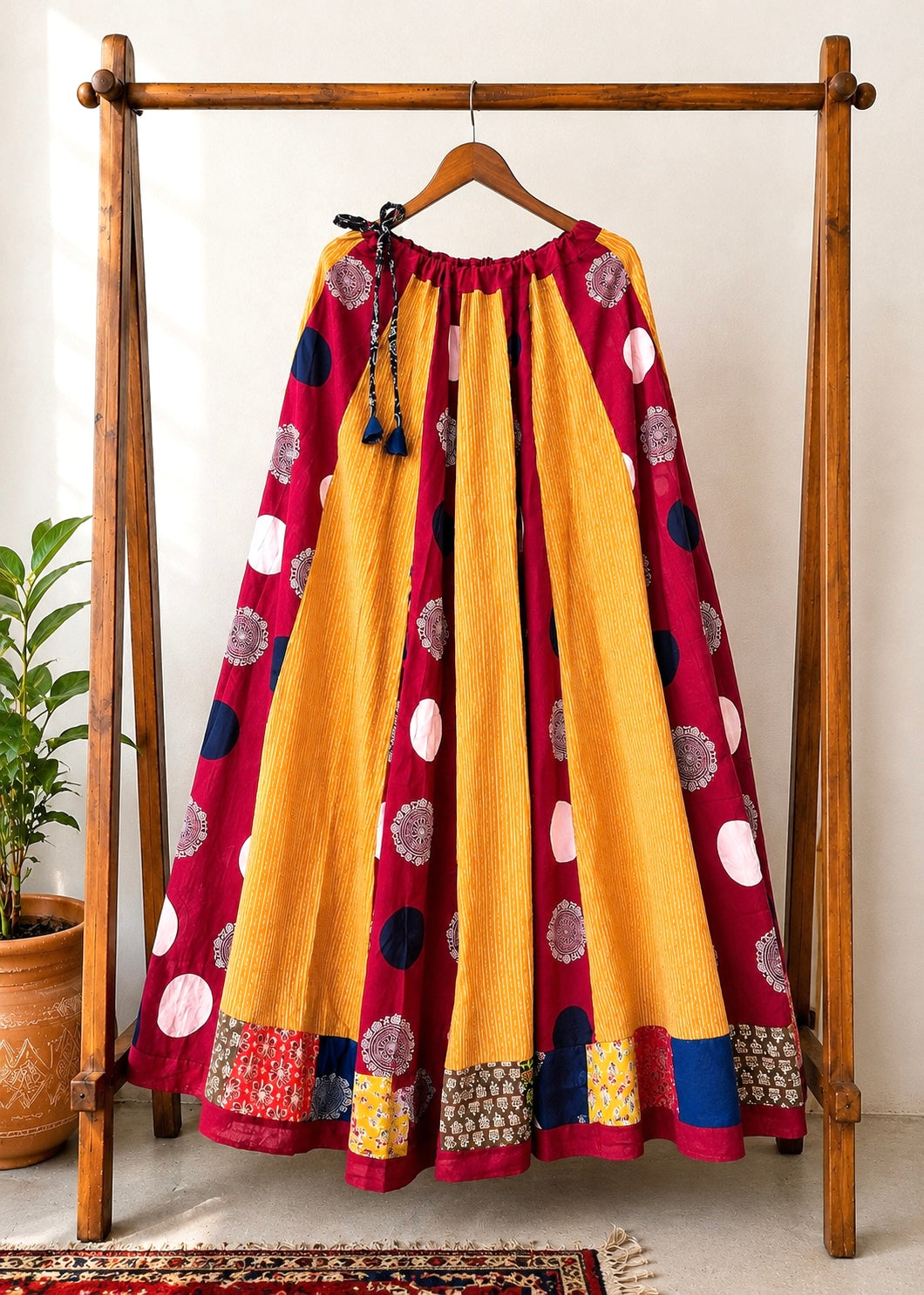 🌻Navrang ~ Gulnaar Ajrakh Skirt and Dupatta Set