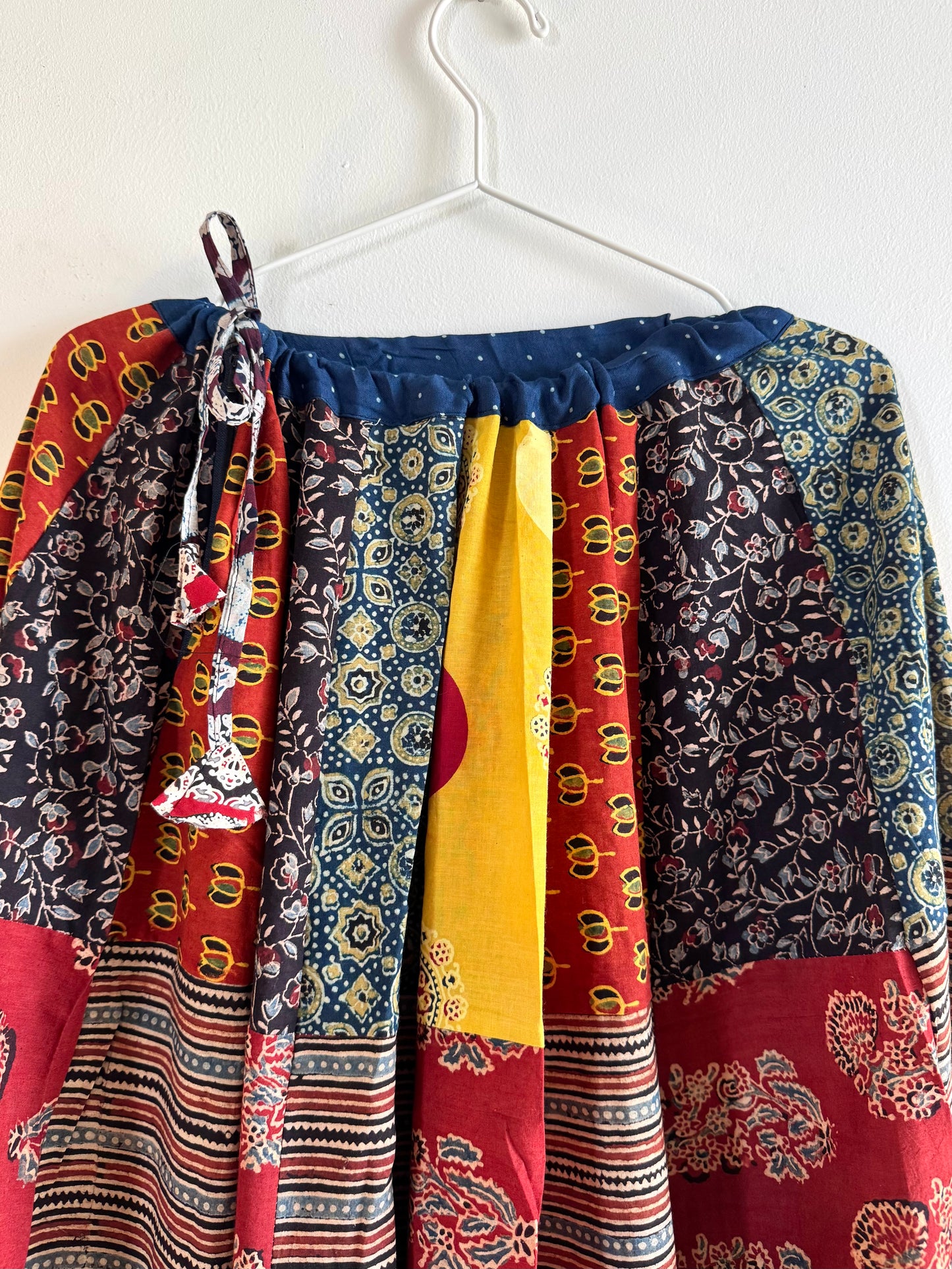 🌻Navrang ~ Ajrakh Lehengas ~ Multicolor w/ blue polka dots