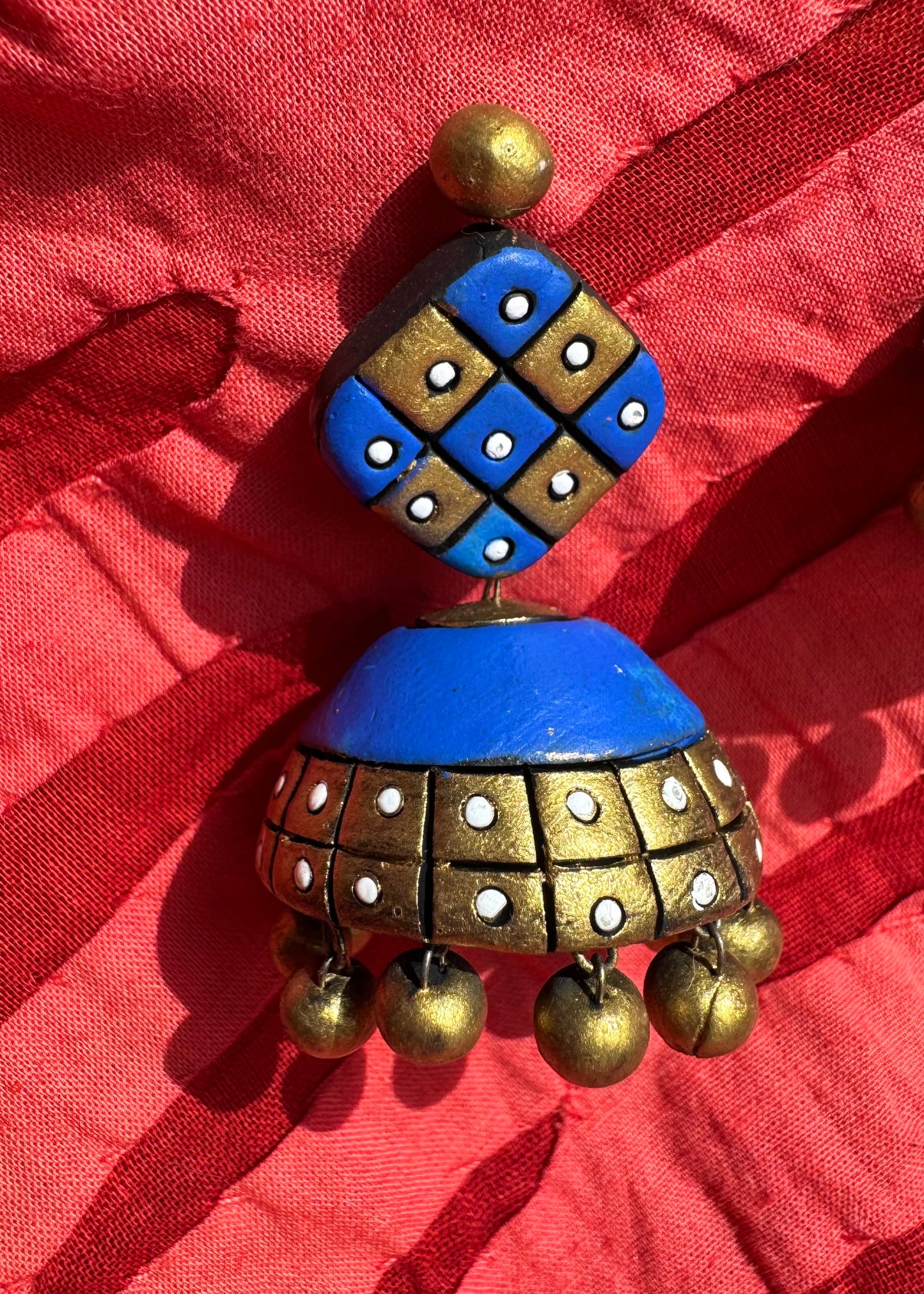 Mati ke Rang ~ Terracotta Jumkis ~ Aqua Blue