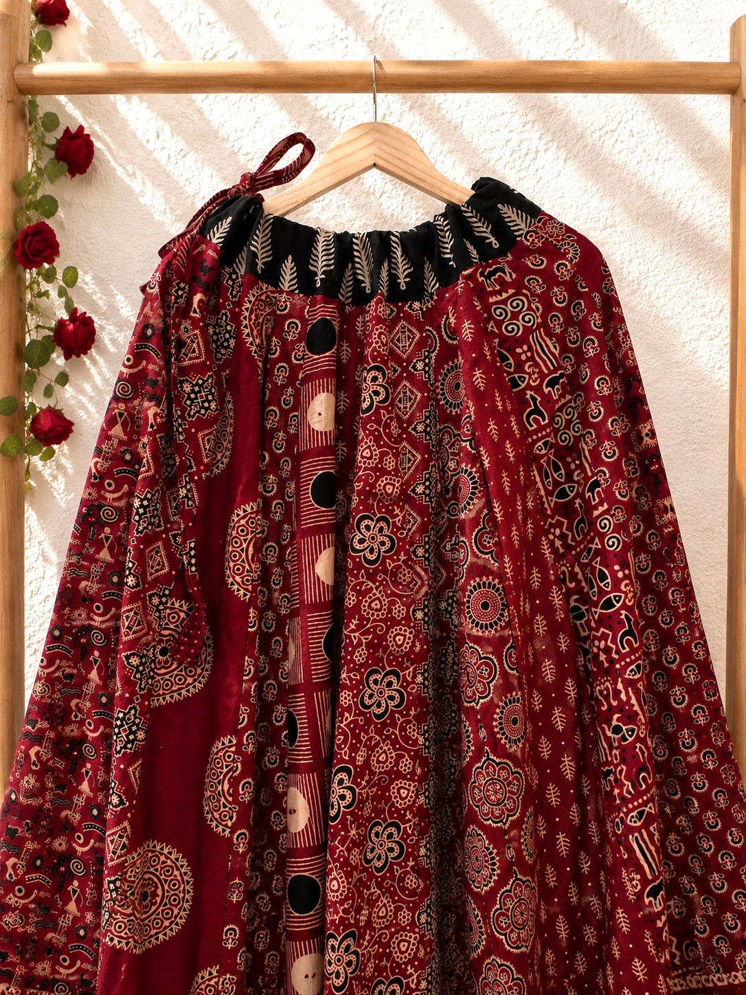 ⚜️ Dharohar ~ Mehrun ~ Ajrakh Long Kali Skirt