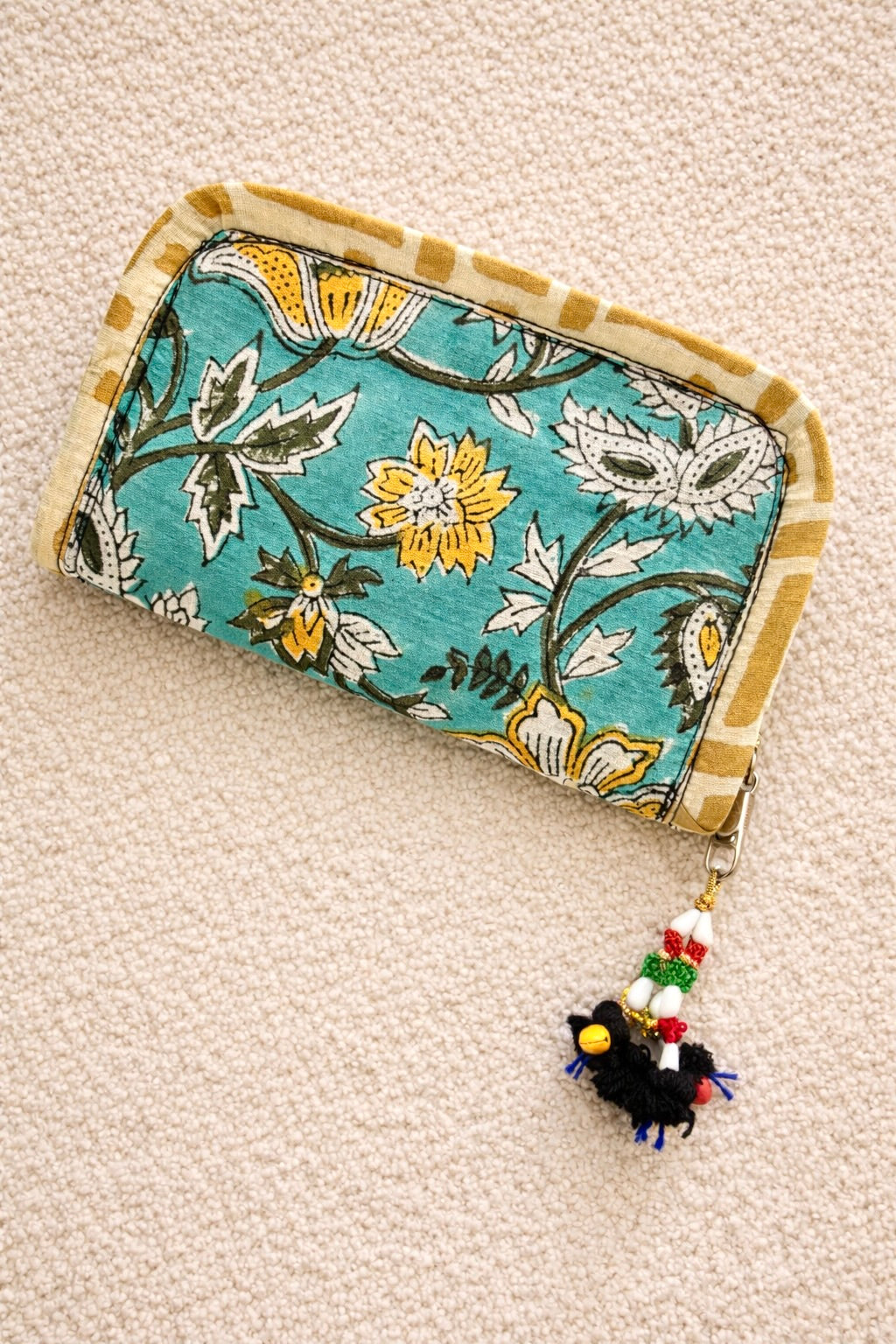 Swadesh ~ Ajrakh Handcrafted Wallets ~ Daisy Meadow