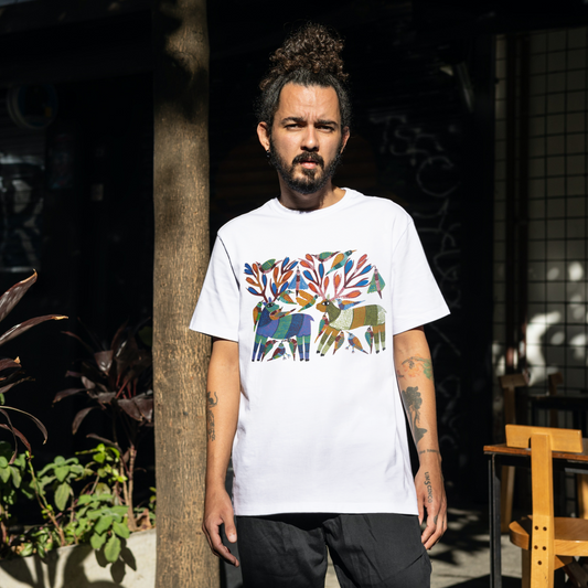 Forest Club - Gond Handpainted T-shirt