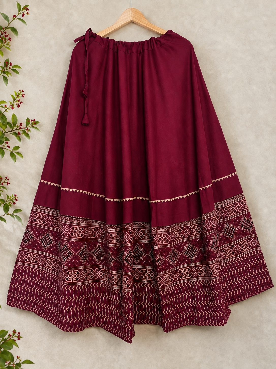 🌺Raasrang ~ Ishani ~ Ajrakh Skirt and Dupatta Set