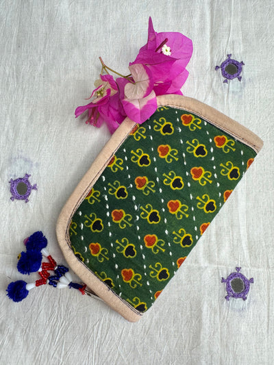 Navrang ~ Ajrakh Handcrafted Wallets ~ Green