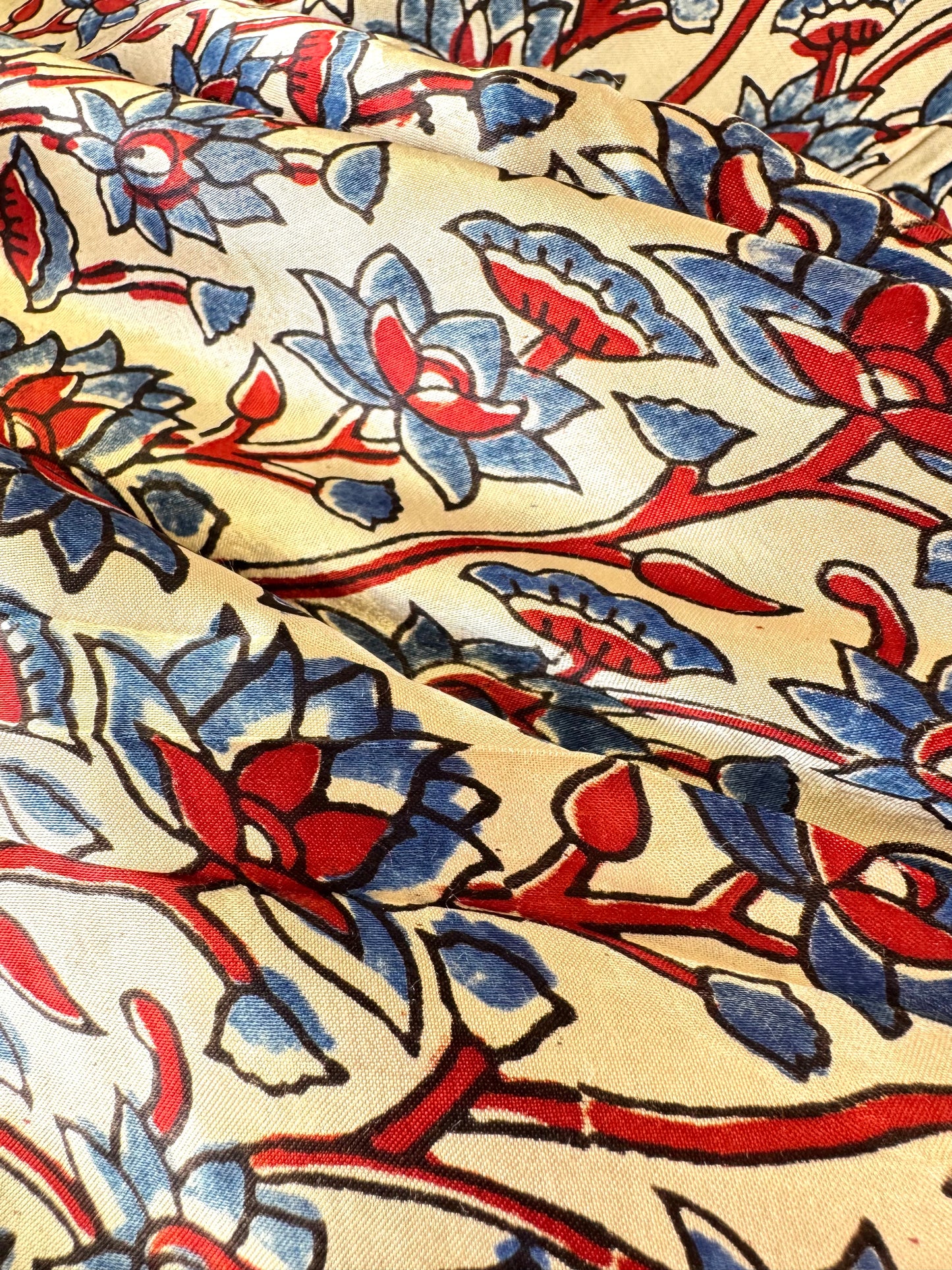Modal Silk Ajrakh Dupatta ~ Ivory White Flower Motif w/ Zari