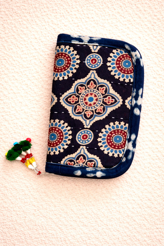 Swadesh ~ Ajrakh Handcrafted Wallets ~ Black Motifs