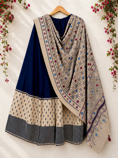 🌺Raasrang ~ Nazaakat ~ Ajrakh Skirt and Dupatta Set