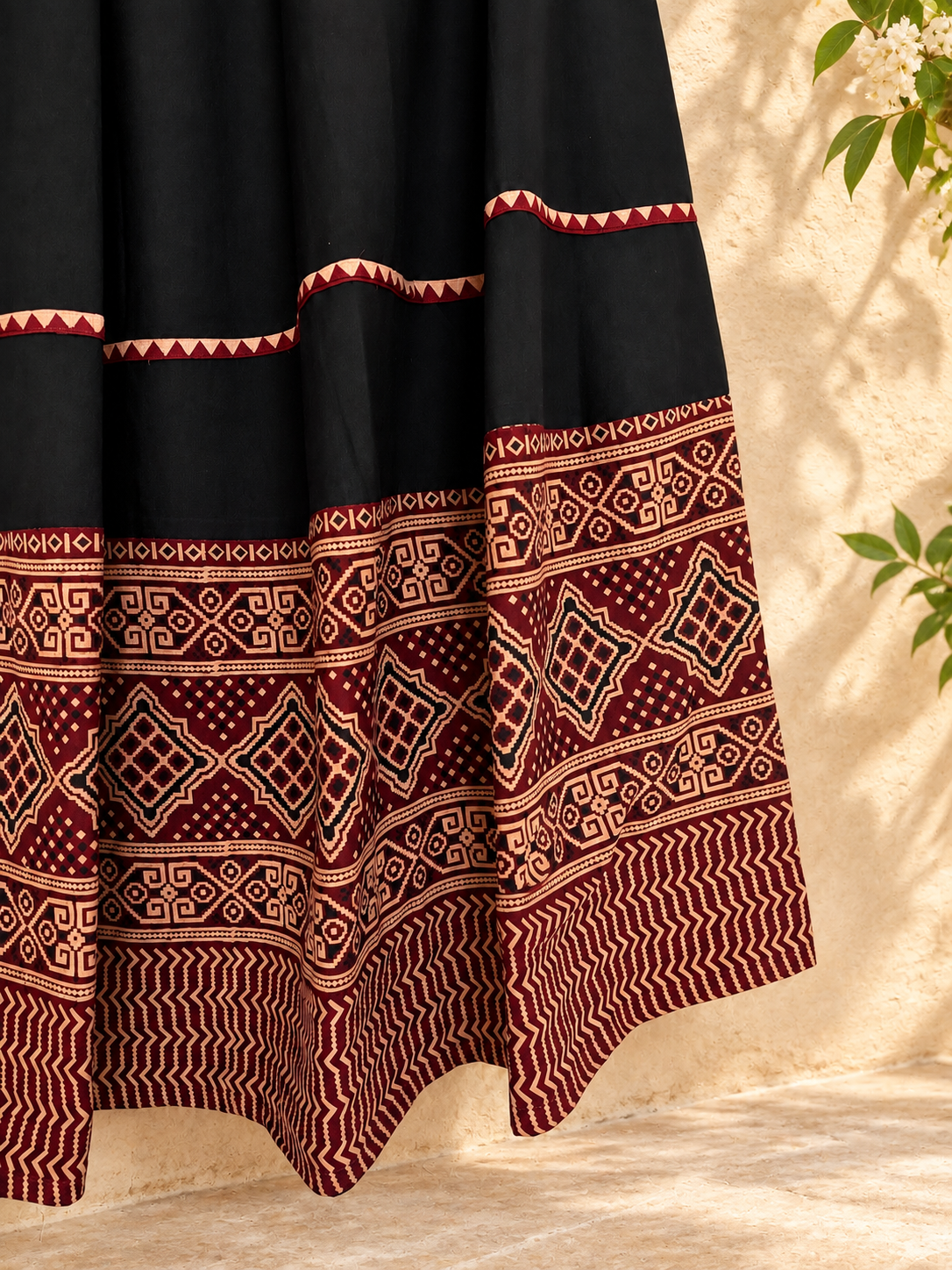 🌺Raasrang ~ Kalanya ~ Ajrakh Skirt and Dupatta Set