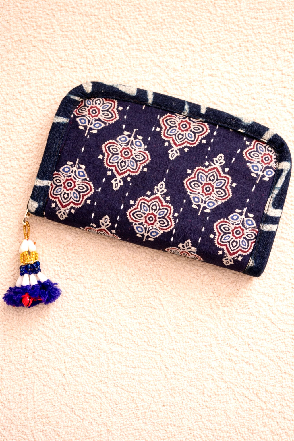 Swadesh ~ Ajrakh Handcrafted Wallets ~ Royal Blue Motifs