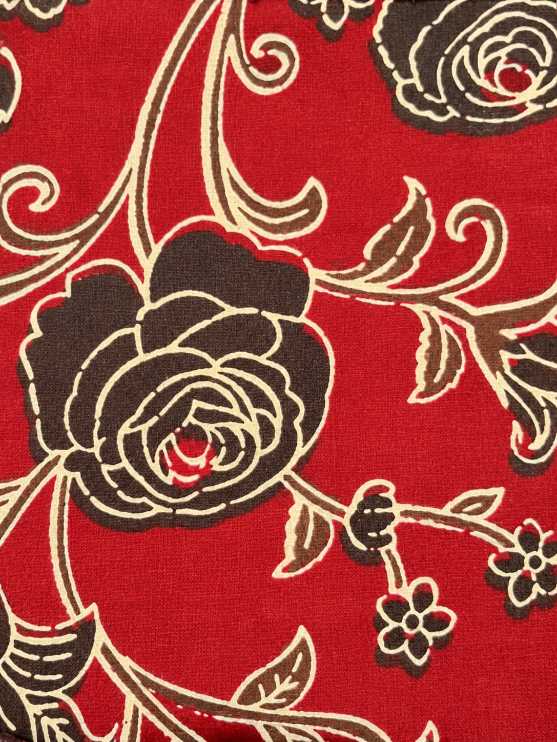 Karwaan🍂 Ruby Garden motifs ~ Sanganeri Handblock Fabric Bag
