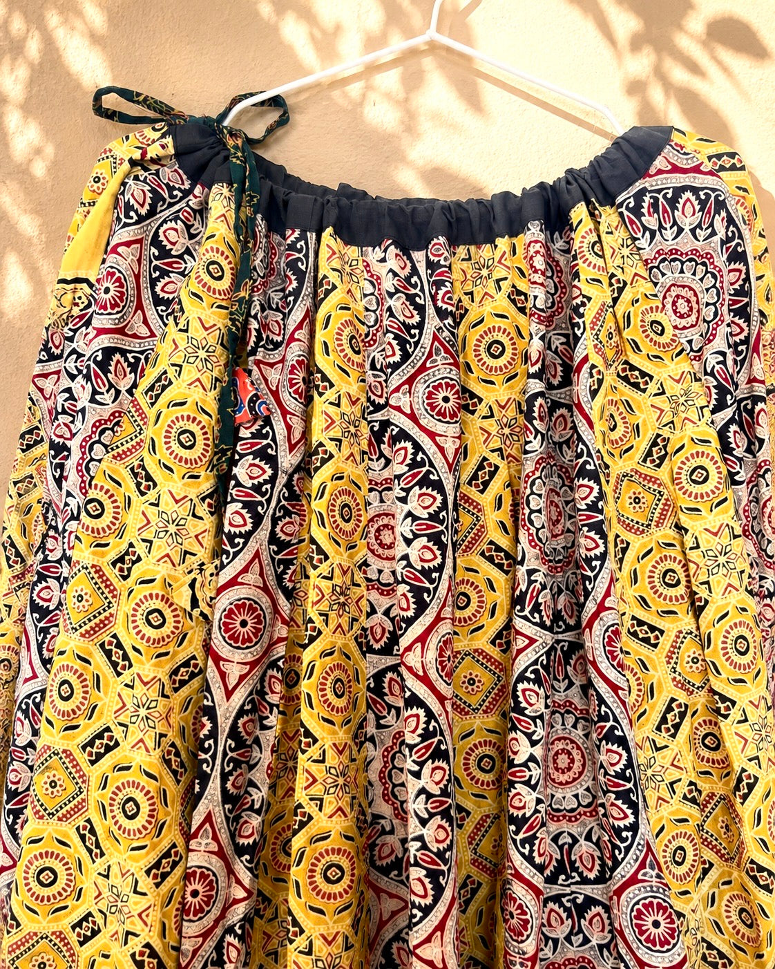 🌻Navrang ~ Marigold Ajrakh Skirt and Dupatta Set