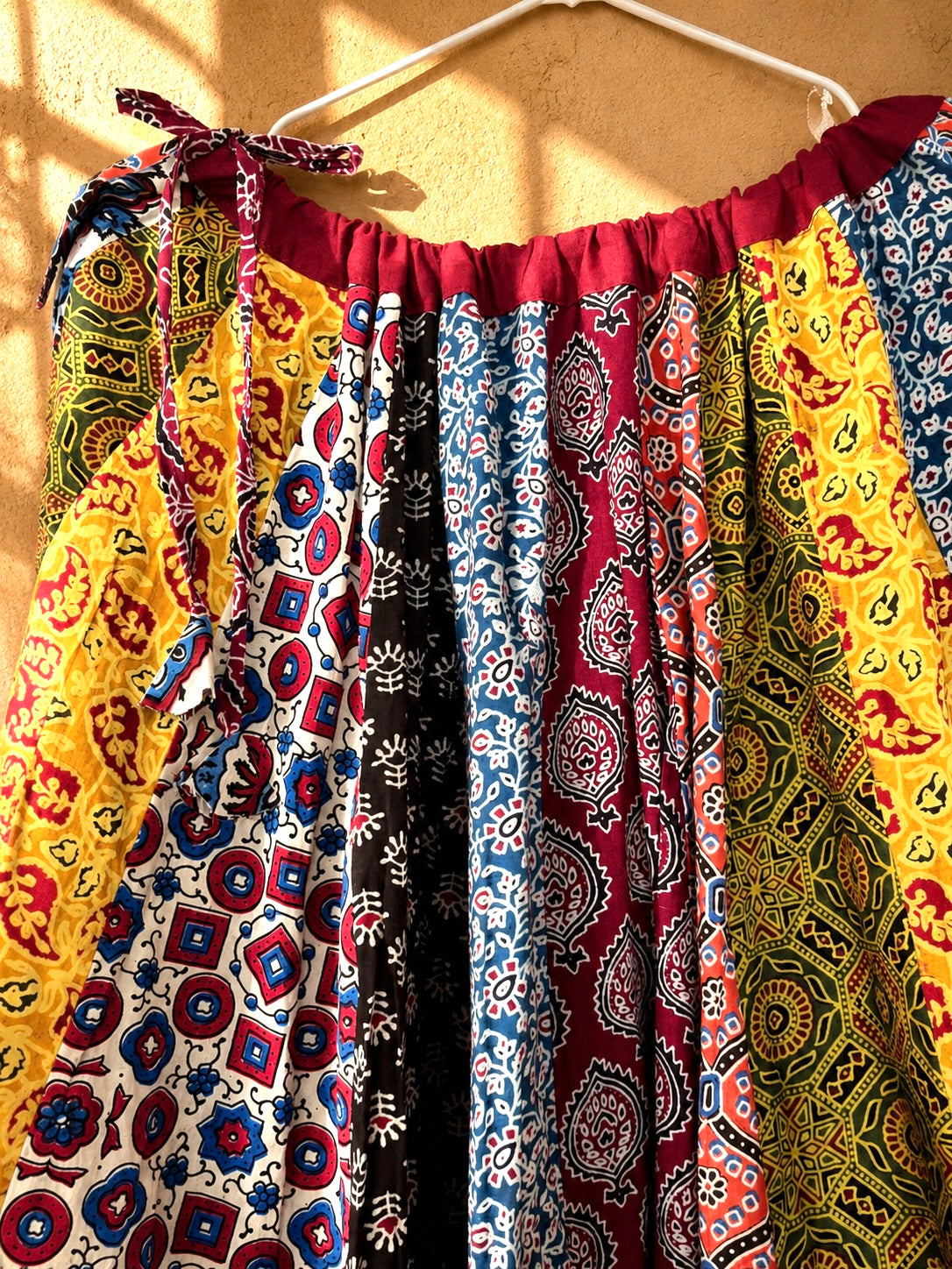 🌻Navrang ~ Gulal Ajrakh Skirt and Dupatta Set