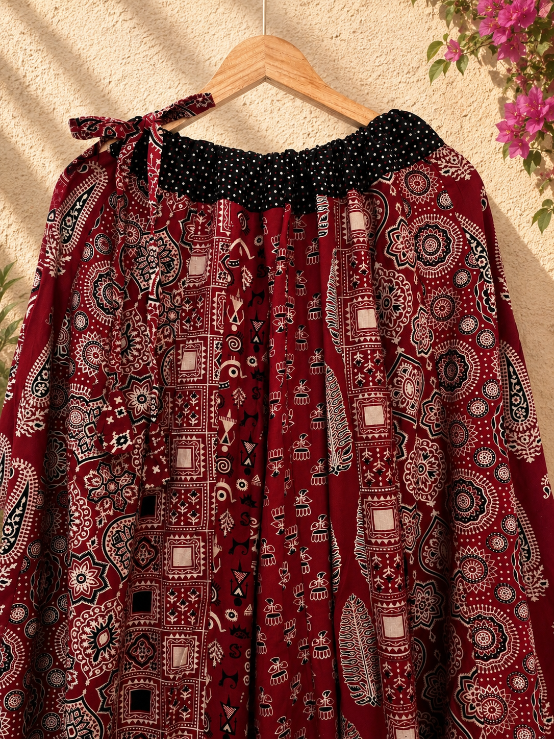 ⚜️ Dharohar ~ Lokrang ~ Ajrakh Long Kali Skirt
