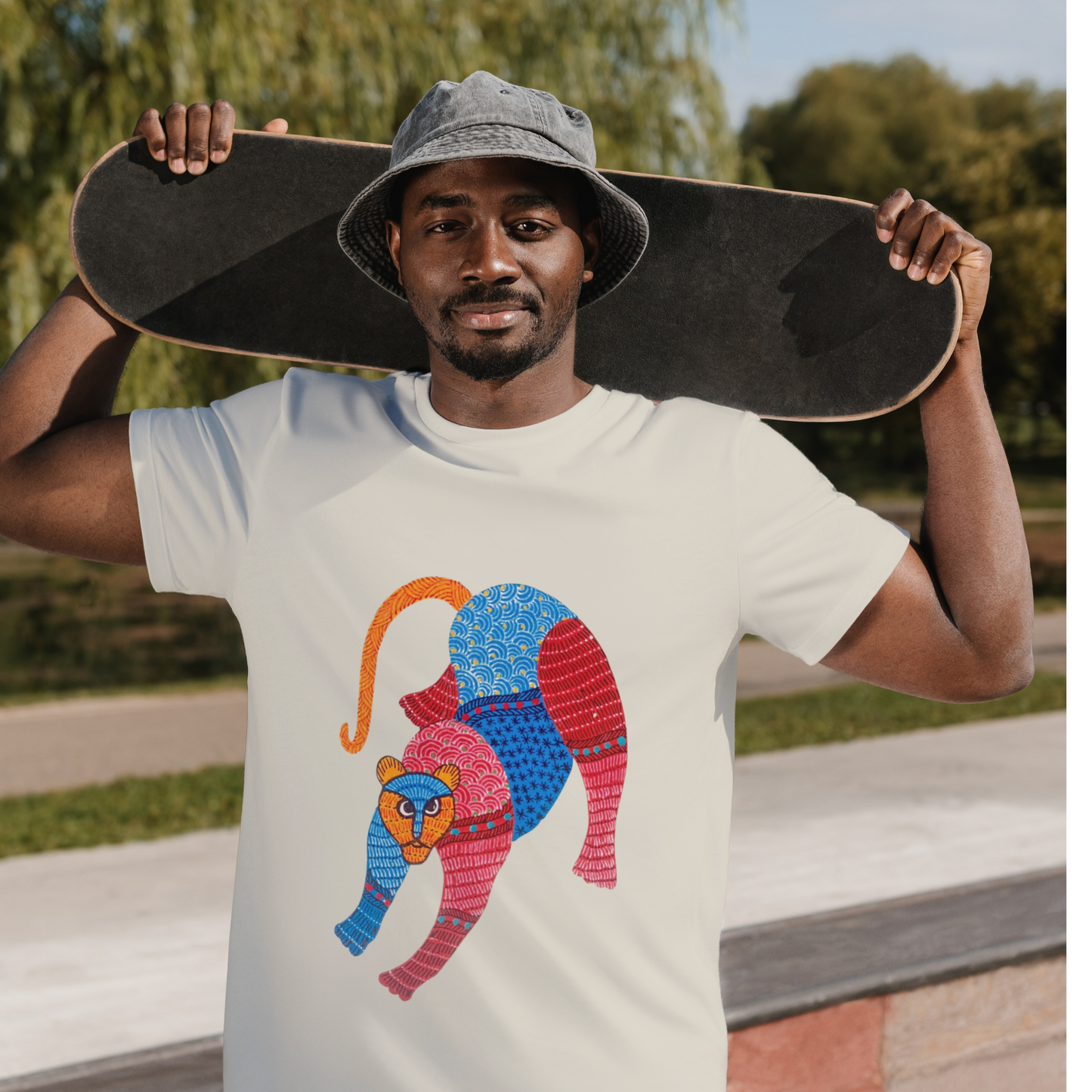 Bagheera - Gond Handpainted T-shirt