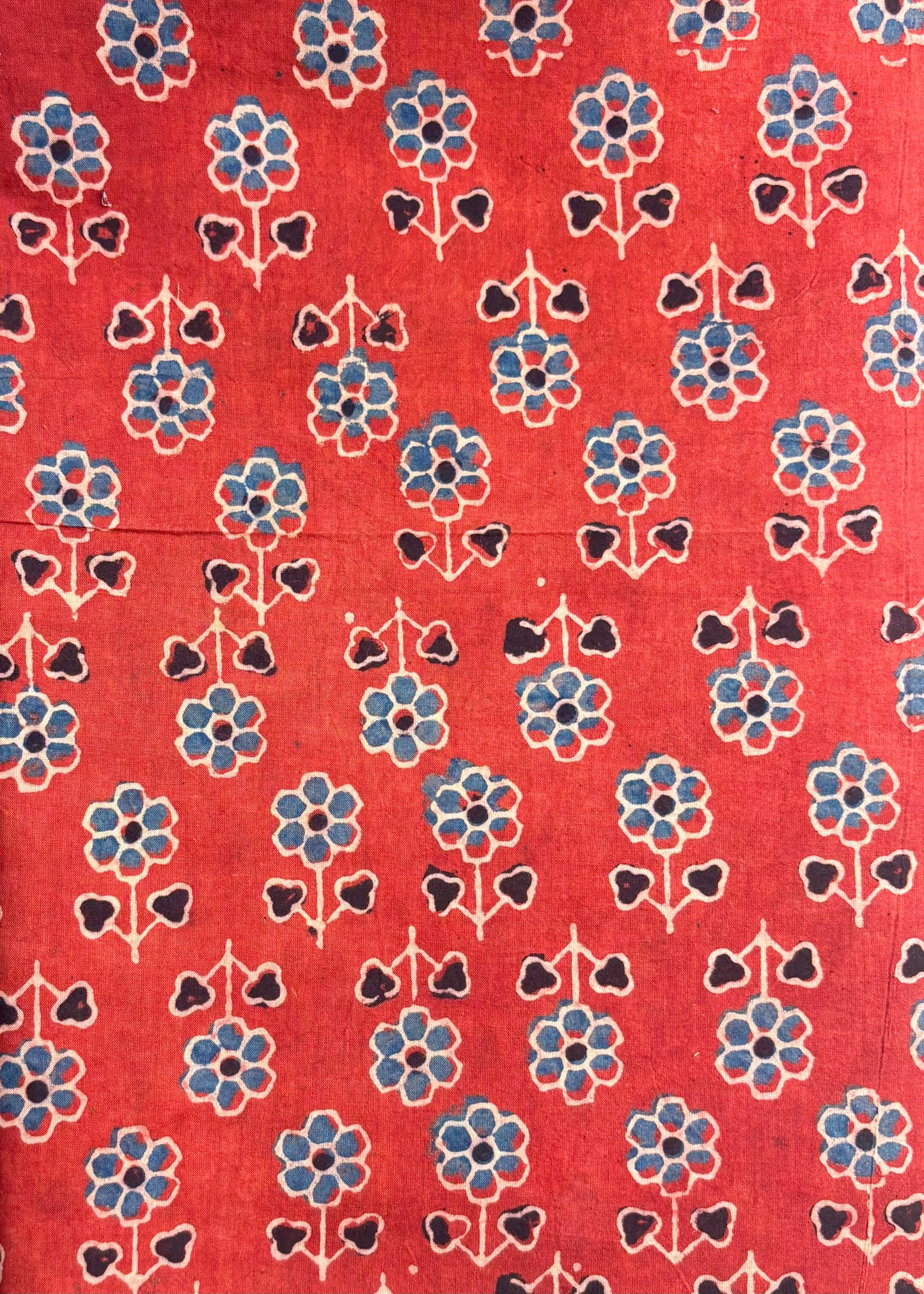 Brick Red Cotton Ajrakh Fabric