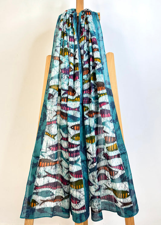 Kalakar Exclusive 🌻 Van Vaani Bengal Stoles ~ The Fish