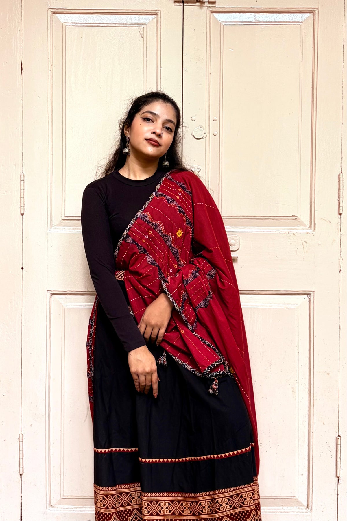 🌺Raasrang ~ Kalanya ~ Ajrakh Skirt and Dupatta Set
