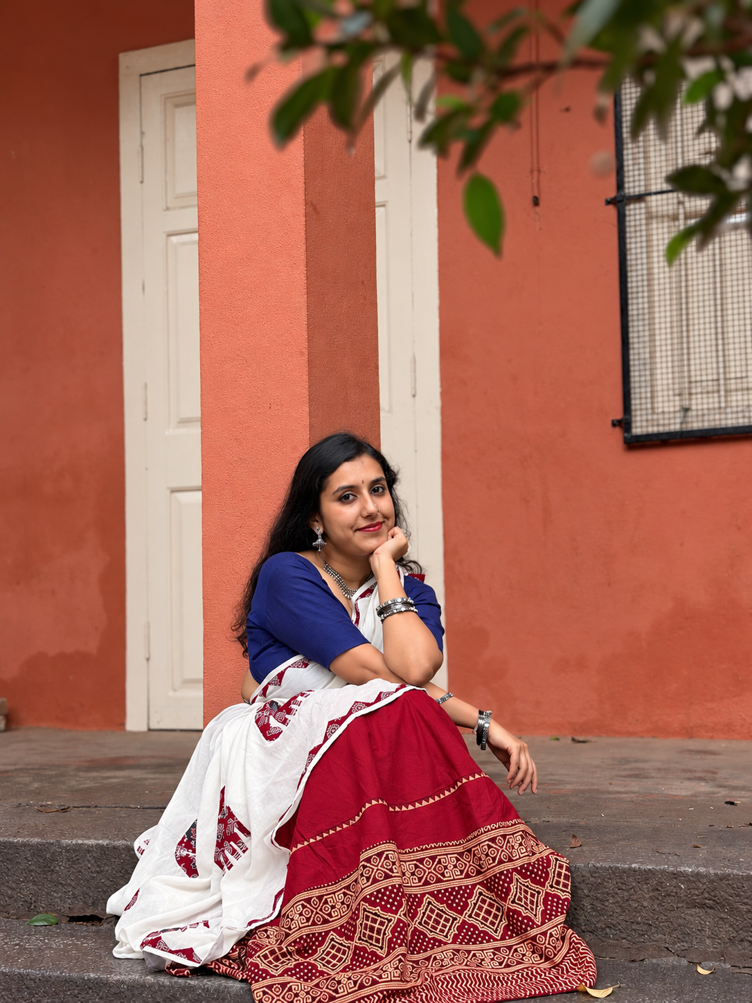 🌺Raasrang ~ Ishani ~ Ajrakh Skirt and Dupatta Set