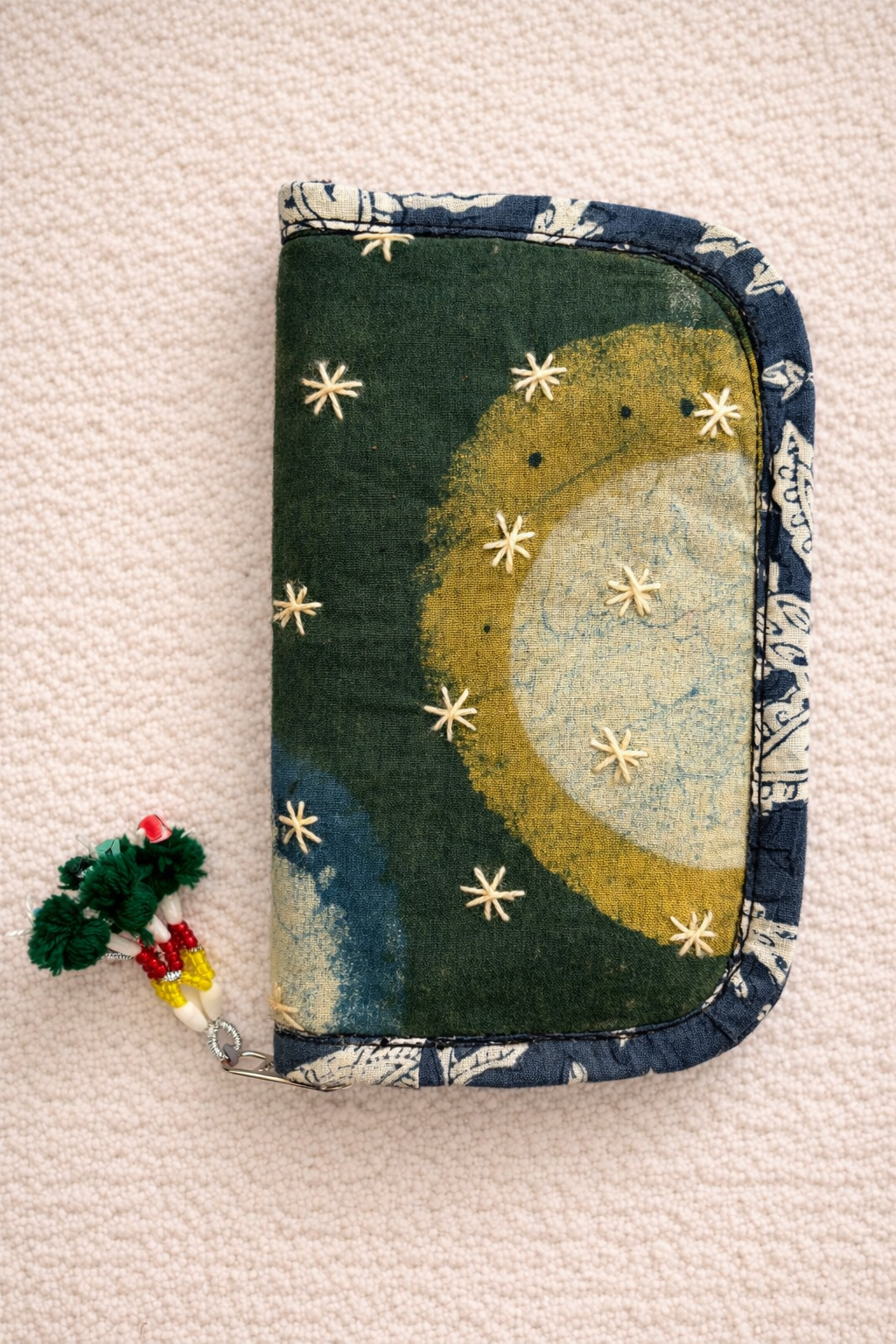 Swadesh ~ Ajrakh Handcrafted Wallets ~ Starry Sunset