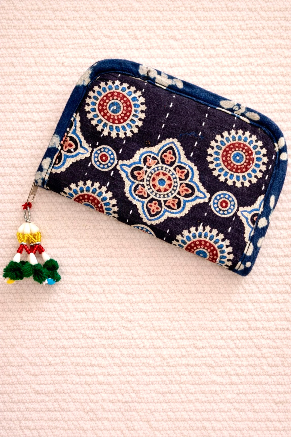 Swadesh ~ Ajrakh Handcrafted Wallets ~ Black Motifs