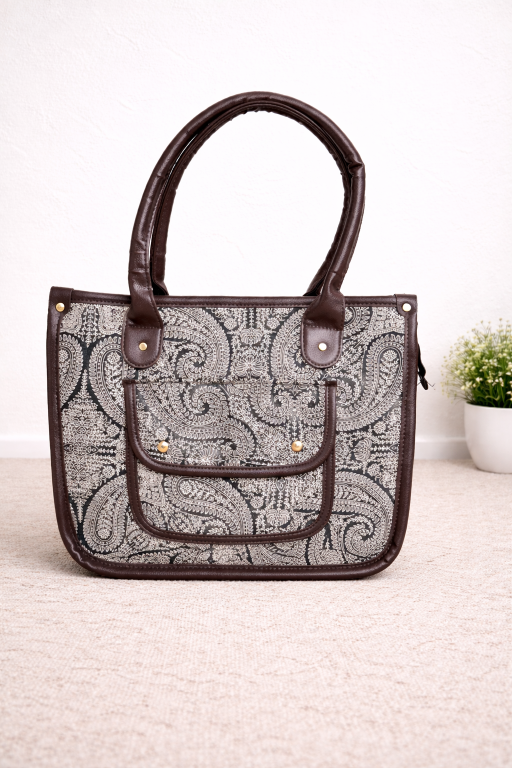Karwaan🍂 Vintage charm motifs ~ Sanganeri Handblock Fabric Bag