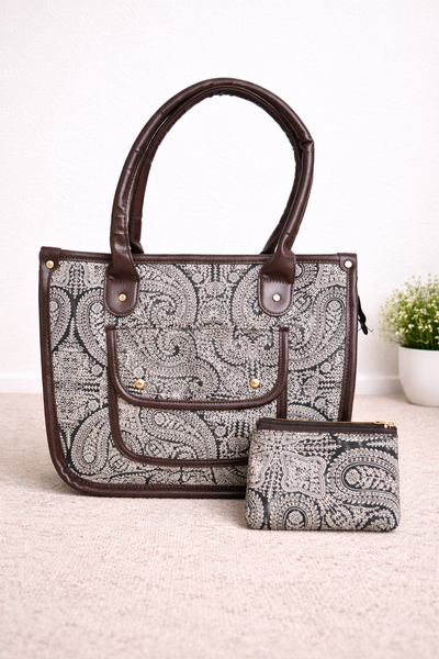 Karwaan🍂 Vintage charm motifs ~ Sanganeri Handblock Fabric Bag