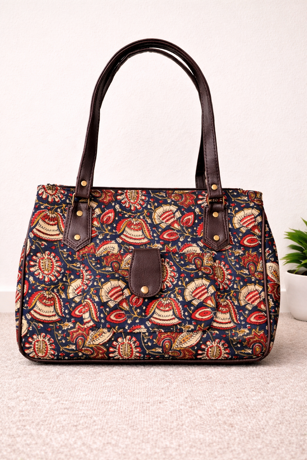 Karwaan🍂 Autumn motifs ~ Sanganeri Handblock HandBag