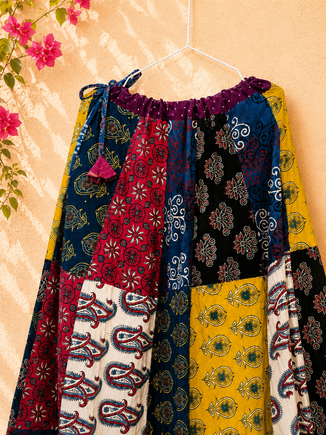 🌻Navrang ~ Gulmohar Ajrakh Skirt and Dupatta Set