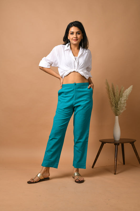 Tiffany Teal ~ Straight Work Pant