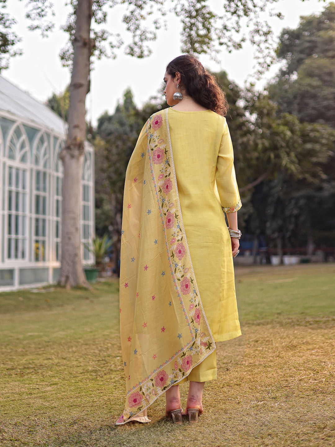 Meher𓂃 ོ☼𓂃Chanderi Silk Suit Sets, Pastel Yellow