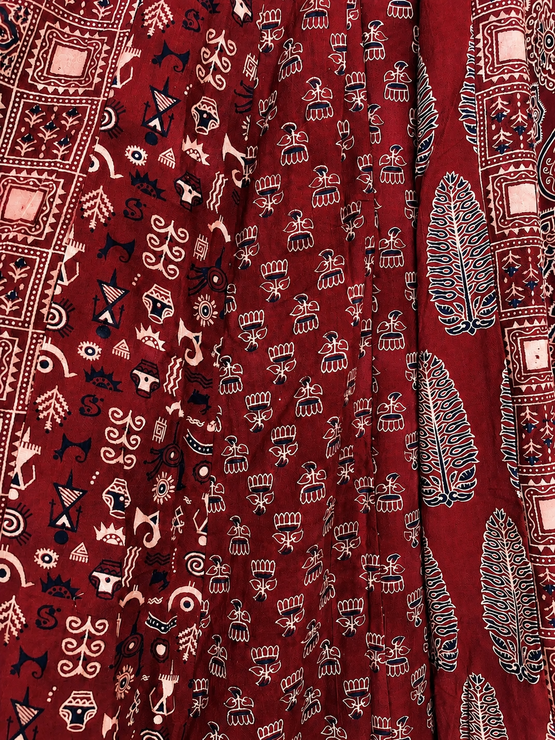 ⚜️ Dharohar ~ Lokrang ~ Ajrakh Long Kali Skirt