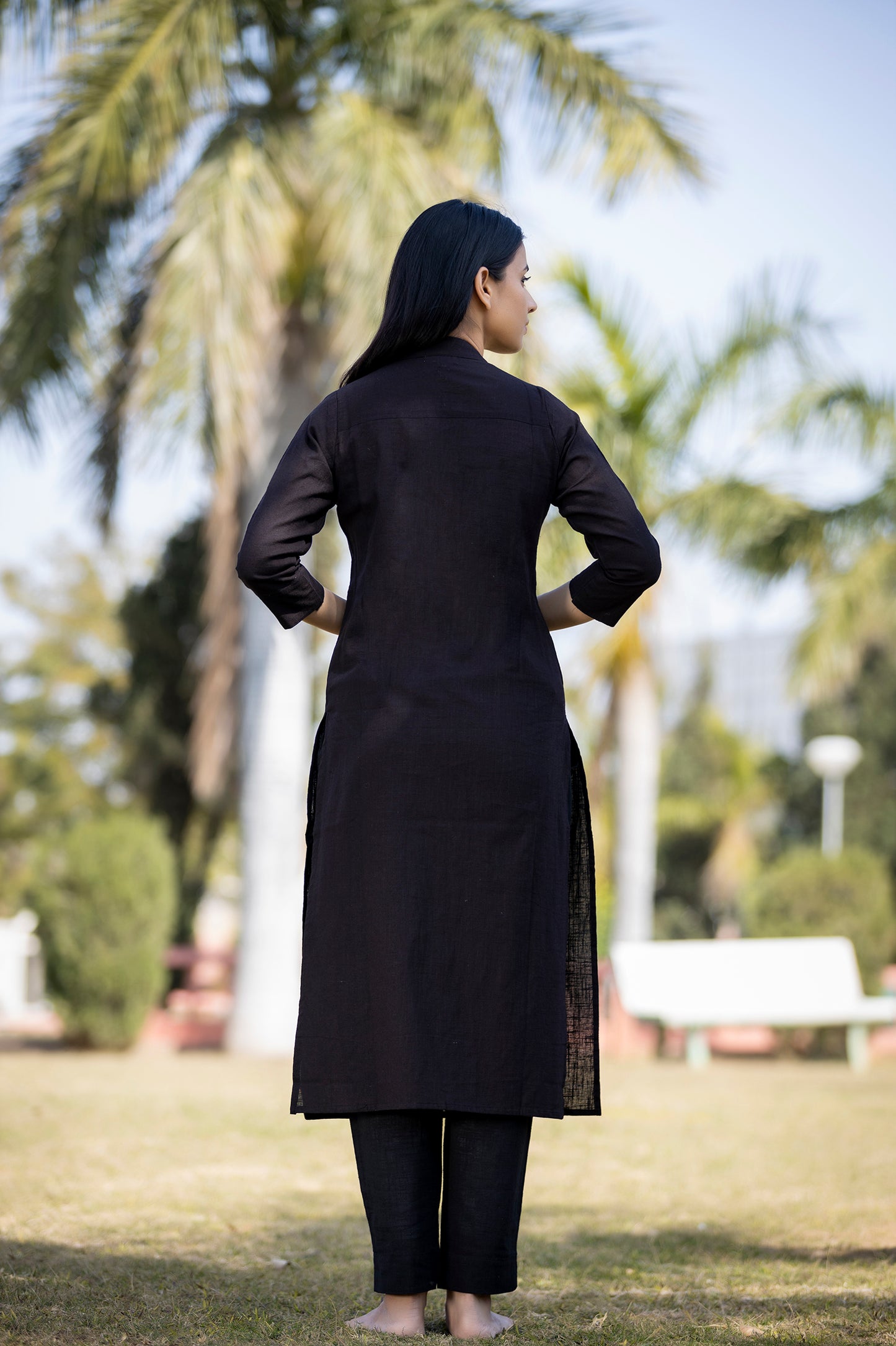 Saadgi ~ Beauty in Simplicity Cotton Suits, Raven Black 🖤