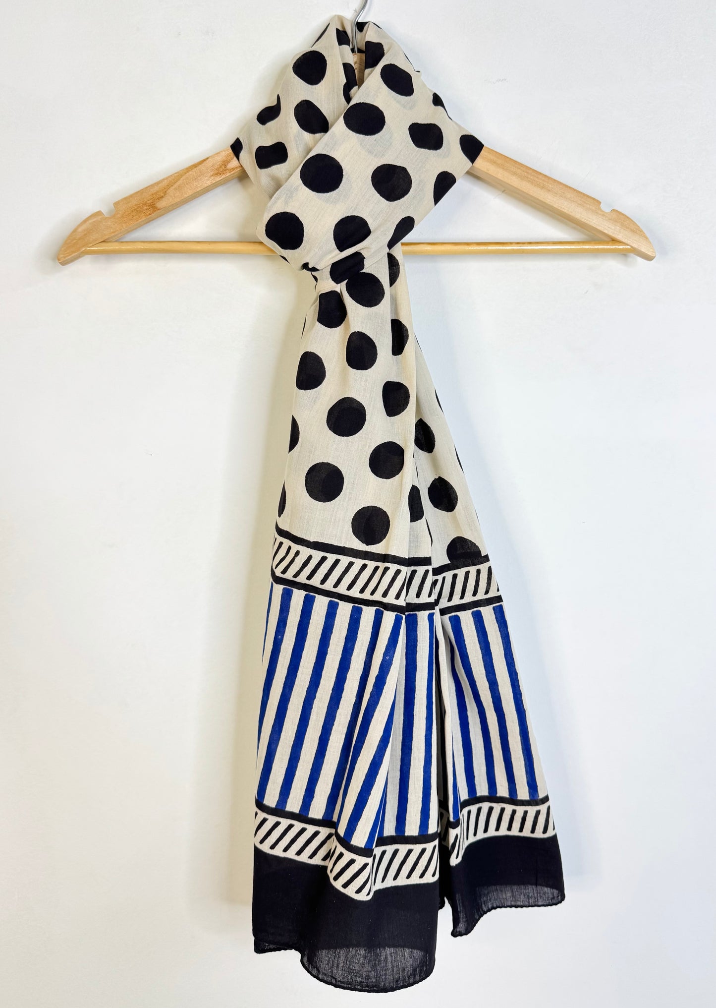 Raag 🪷 Mulmul Cotton Stoles ~ Polka Dots