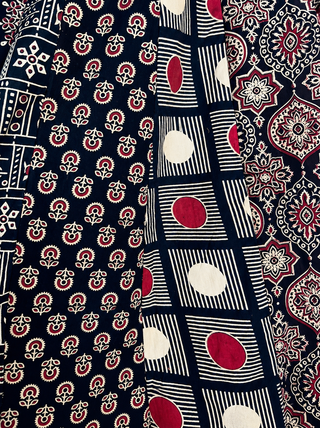 ⚜️ Dharohar ~ Aakriti ~ Ajrakh Long Kali Skirt