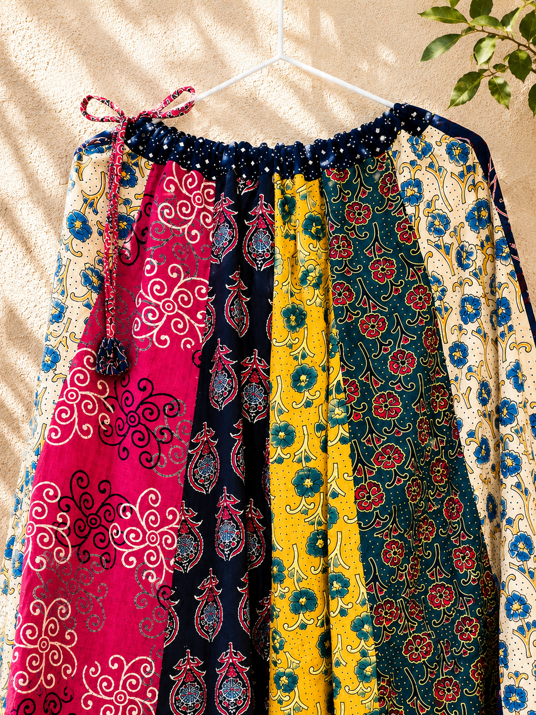 🌻Navrang ~ Amaltas Ajrakh Skirt and Dupatta Set