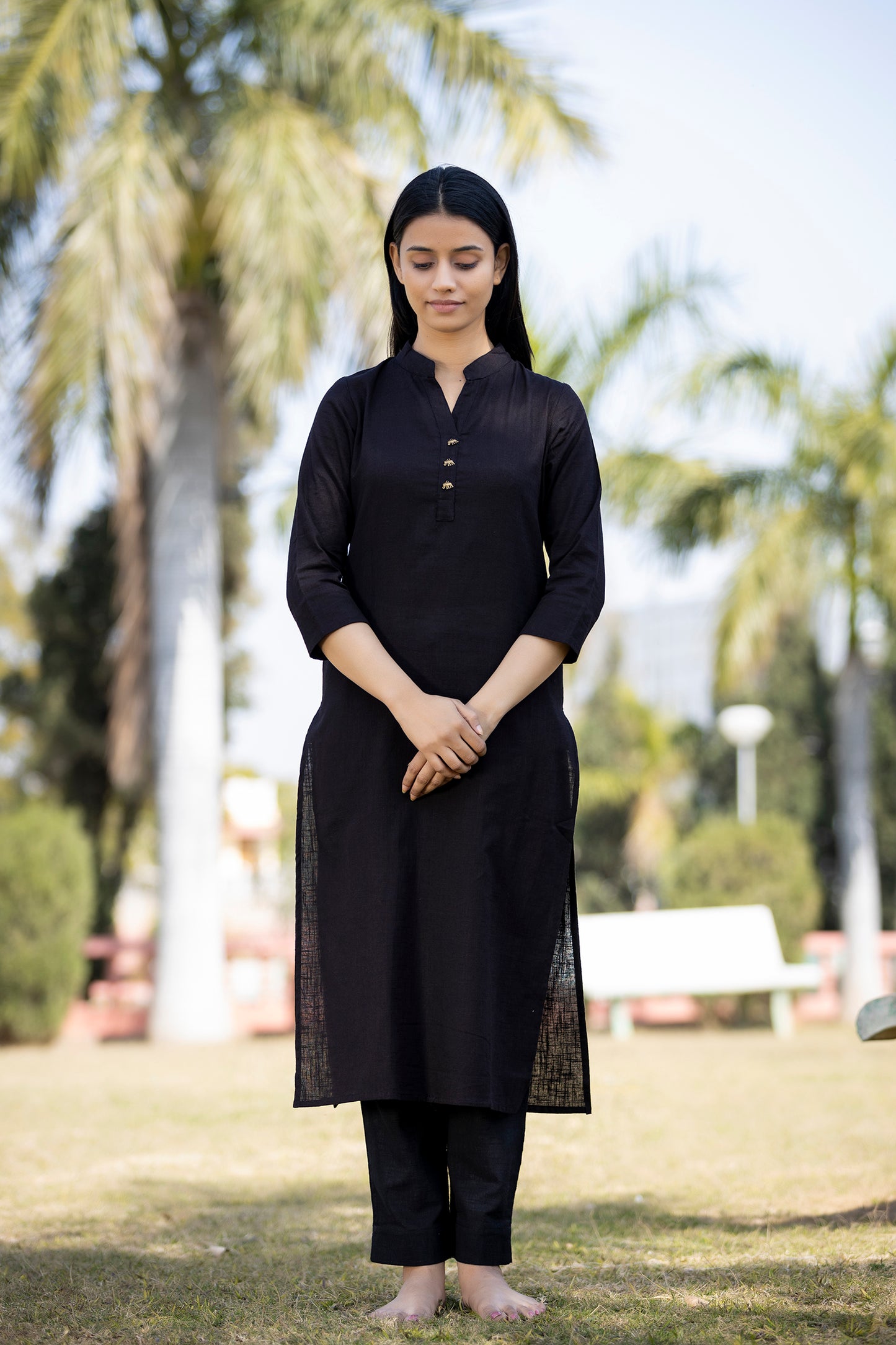 Saadgi ~ Beauty in Simplicity Cotton Suits, Raven Black 🖤