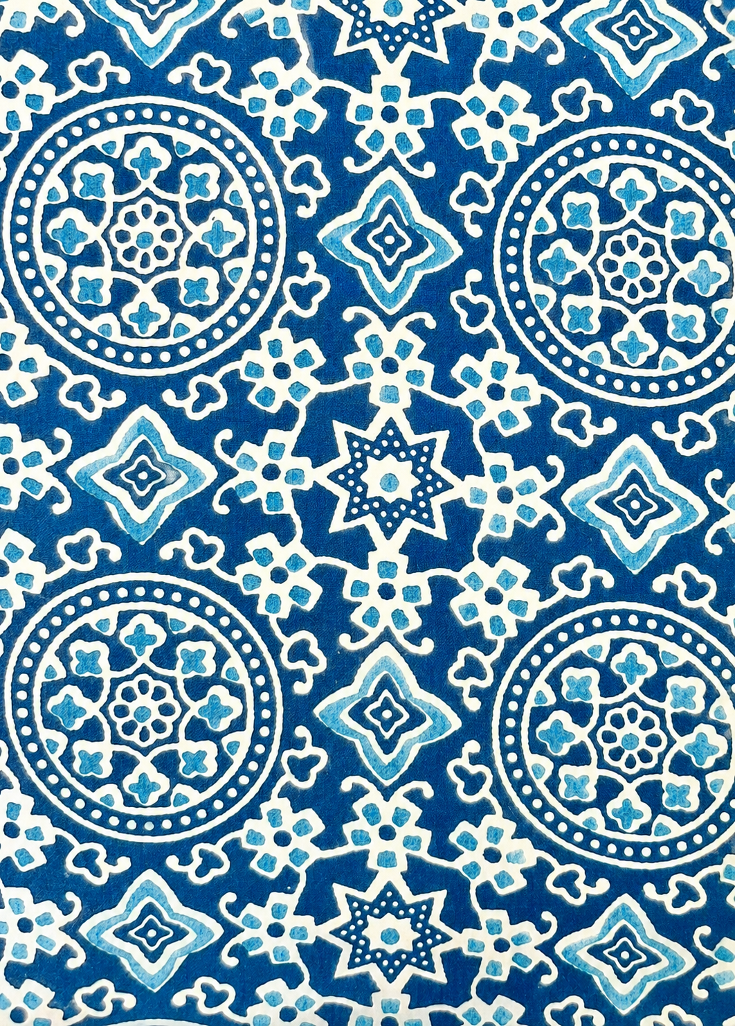 Neel Circle Motifs ~ Ajrakh Handblock Printed Fabric Bag