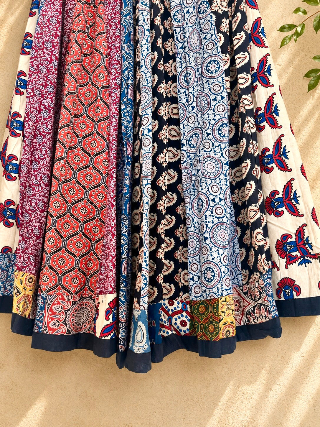 🌻Navrang ~ Meher Ajrakh Skirt and Dupatta Set