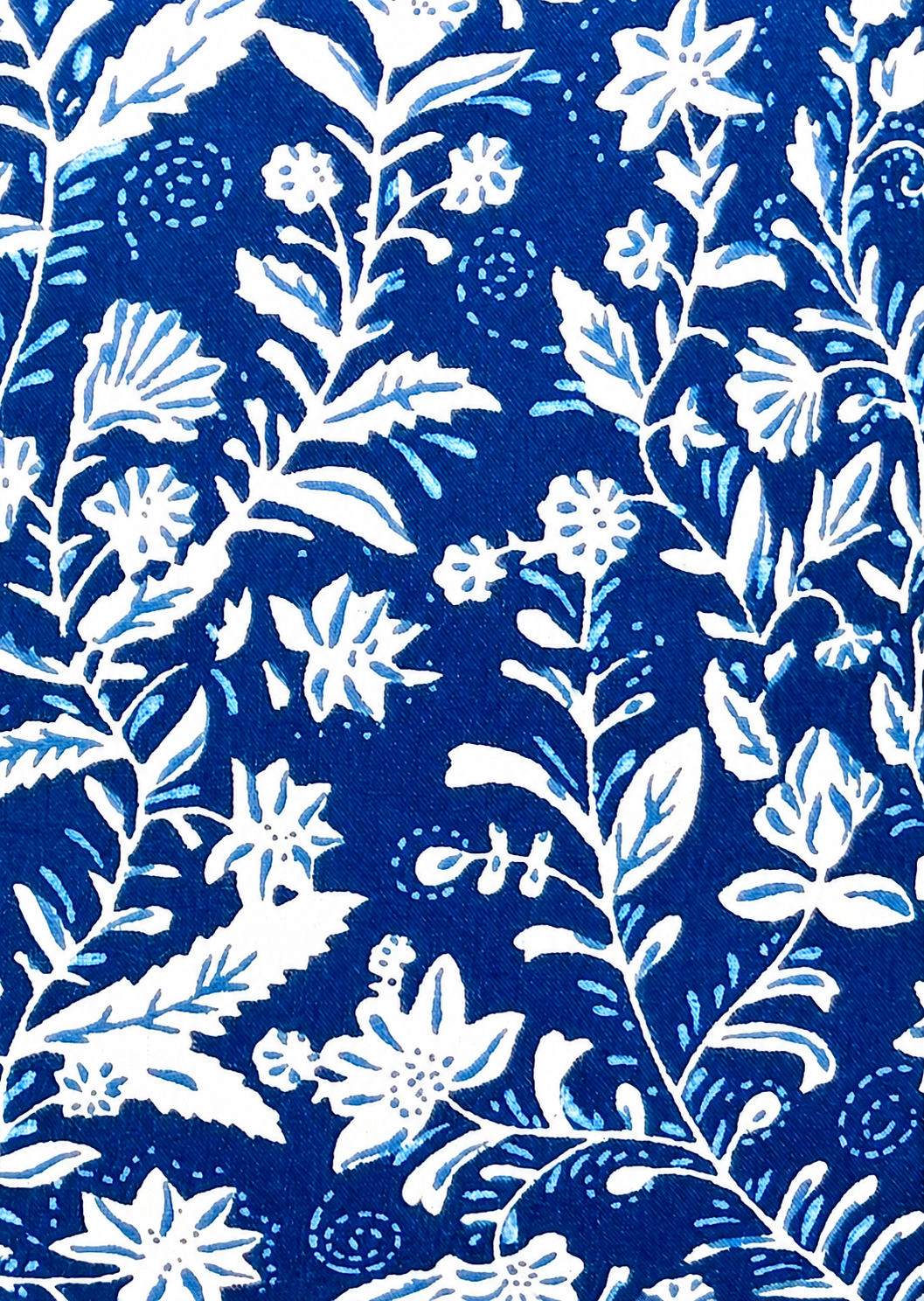Indigo Floral Motifs ~ Sanganeri Handblock Printed Bag