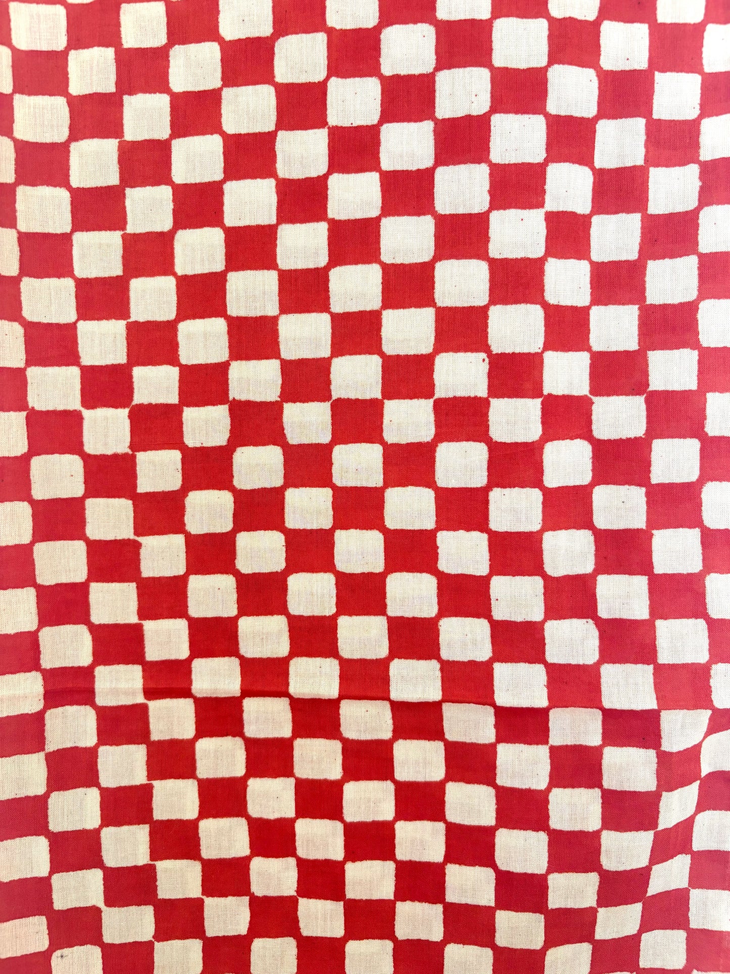 Raag🪷Mulmul Cotton Stoles ~ Chequered Red