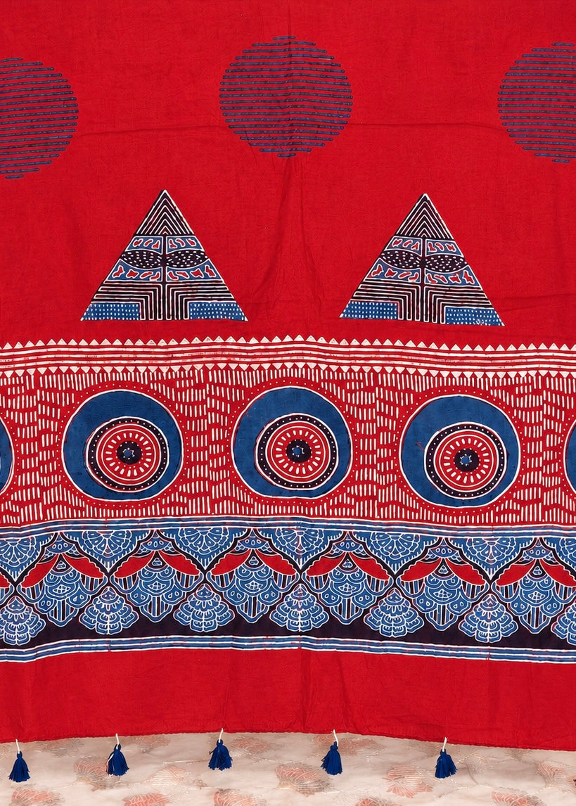 Dastaan-e-Ajrakh ✨ Modal Silk Dupatta ~ Sindoori Naksh