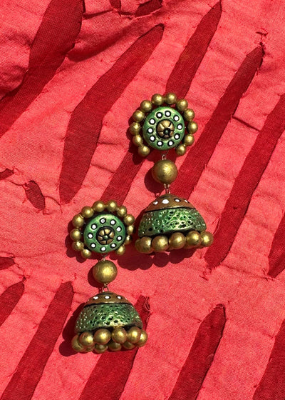 Mati ke Rang ~ Terracotta Jumkis ~ Forest Green