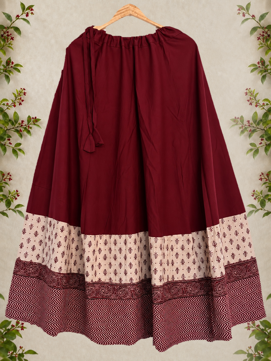 🌺Raasrang ~ Ruhani ~ Ajrakh Skirt and Dupatta Set
